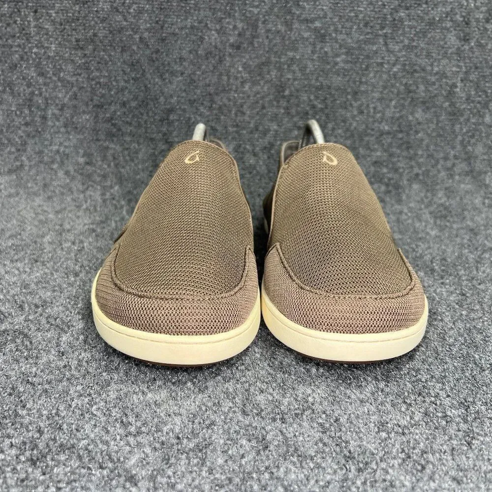 OluKai Nohea Mesh Shoes Men's Size 12 Brown Convertible‎ Slip On Comfort Loafers